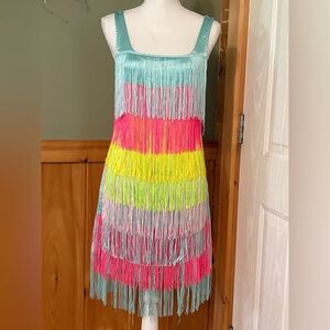 Colorful Fringe Women's Dress size S NWT
